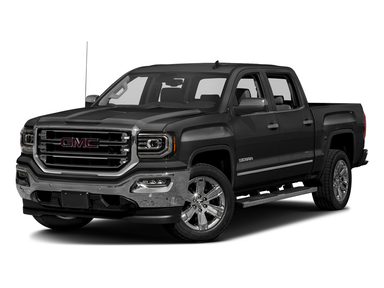 2018 GMC Sierra 1500 SLT in Black — front three-quarter view