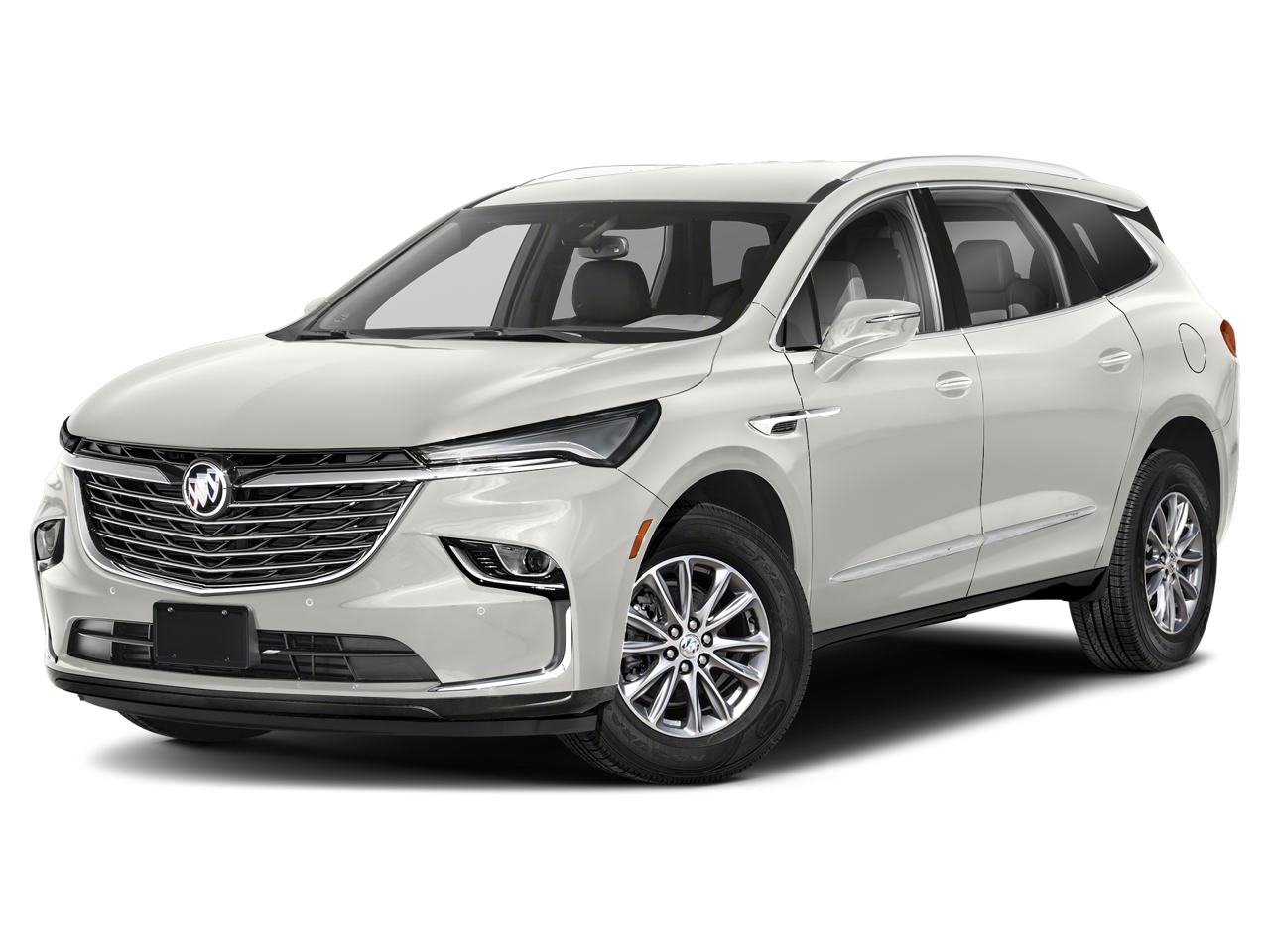 2023 Buick Enclave Premium in White Frost Tricoat — front three-quarter view