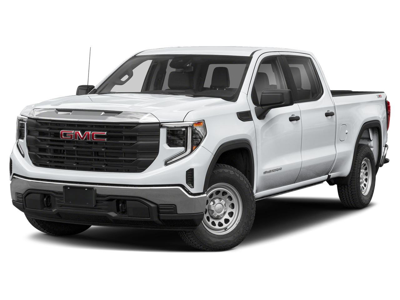 2024 GMC Sierra 1500 SLE in Downpour Metallic — front three-quarter view