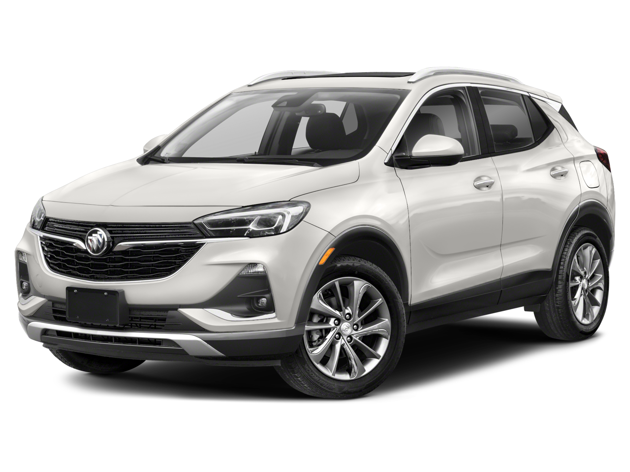 2022 Buick Encore GX Essence in Satin Steel Metallic — front three-quarter view