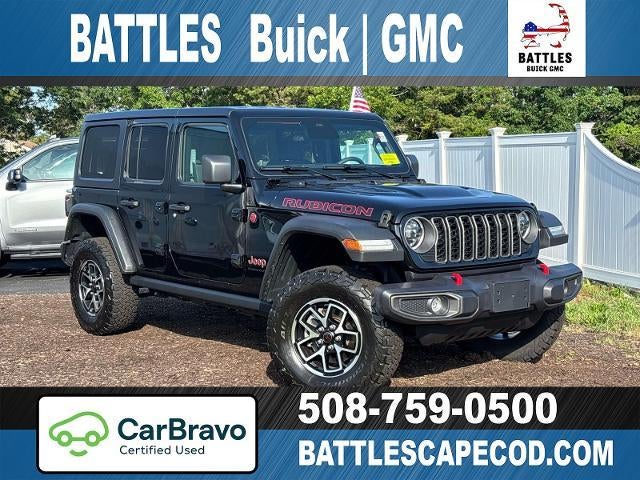 2026 Jeep Wrangler Rubicon 4 Door 4x4 4WD in Black — front three-quarter view
