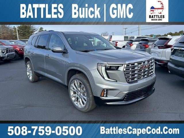 2026 GMC Acadia AWD Denali in Sterling Metallic — front three-quarter view