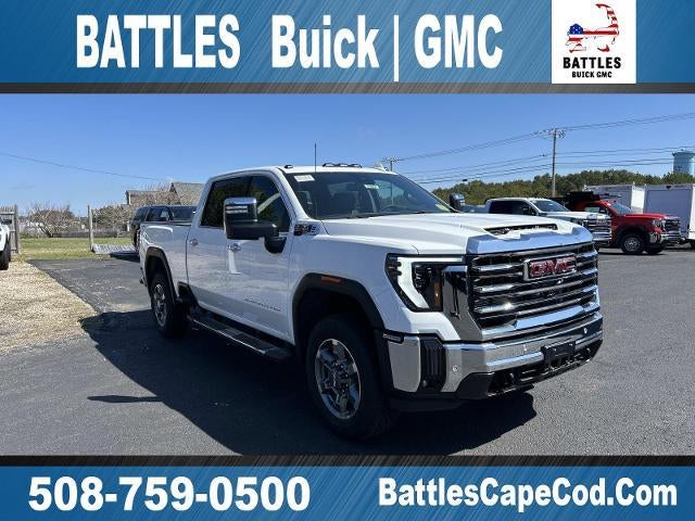 2026 GMC Sierra 2500 HD SLT in Summit White — front three-quarter view