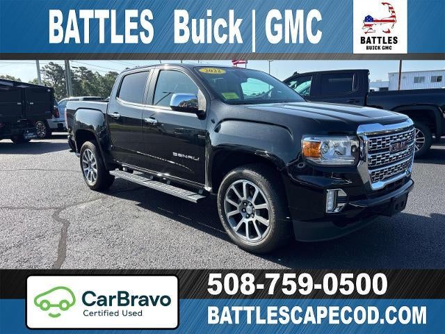 2022 GMC Canyon 4WD Denali in Onyx Black — front three-quarter view