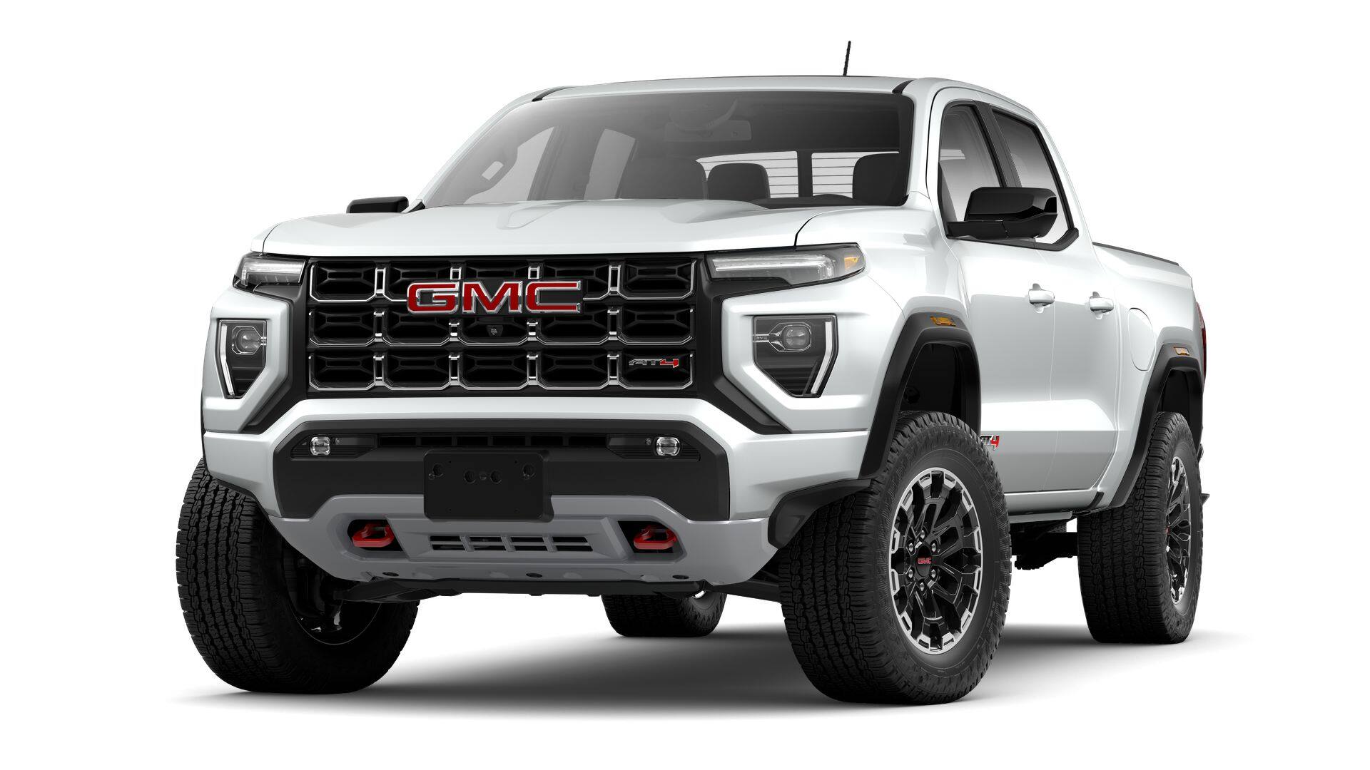 2026 GMC Canyon 4WD AT4 in Summit White — front three-quarter view