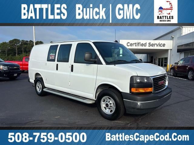 2025 GMC Savana Cargo Base in Summit White — front three-quarter view