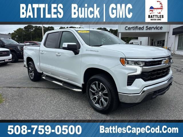 2022 Chevrolet Silverado 1500 LT in Summit White — front three-quarter view