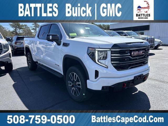 2026 GMC Sierra 1500 AT4 in Summit White — front three-quarter view