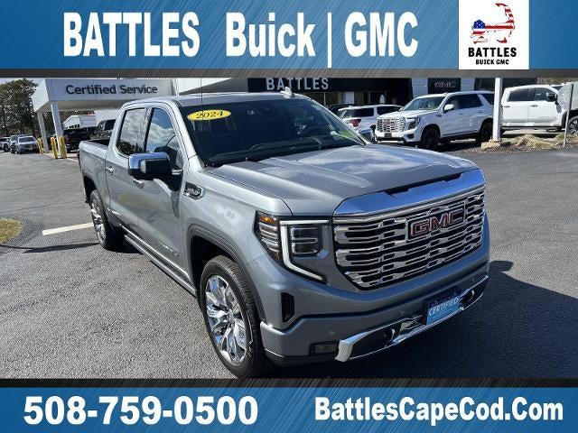 2024 GMC Sierra 1500 Denali in Sterling Metallic — front three-quarter view